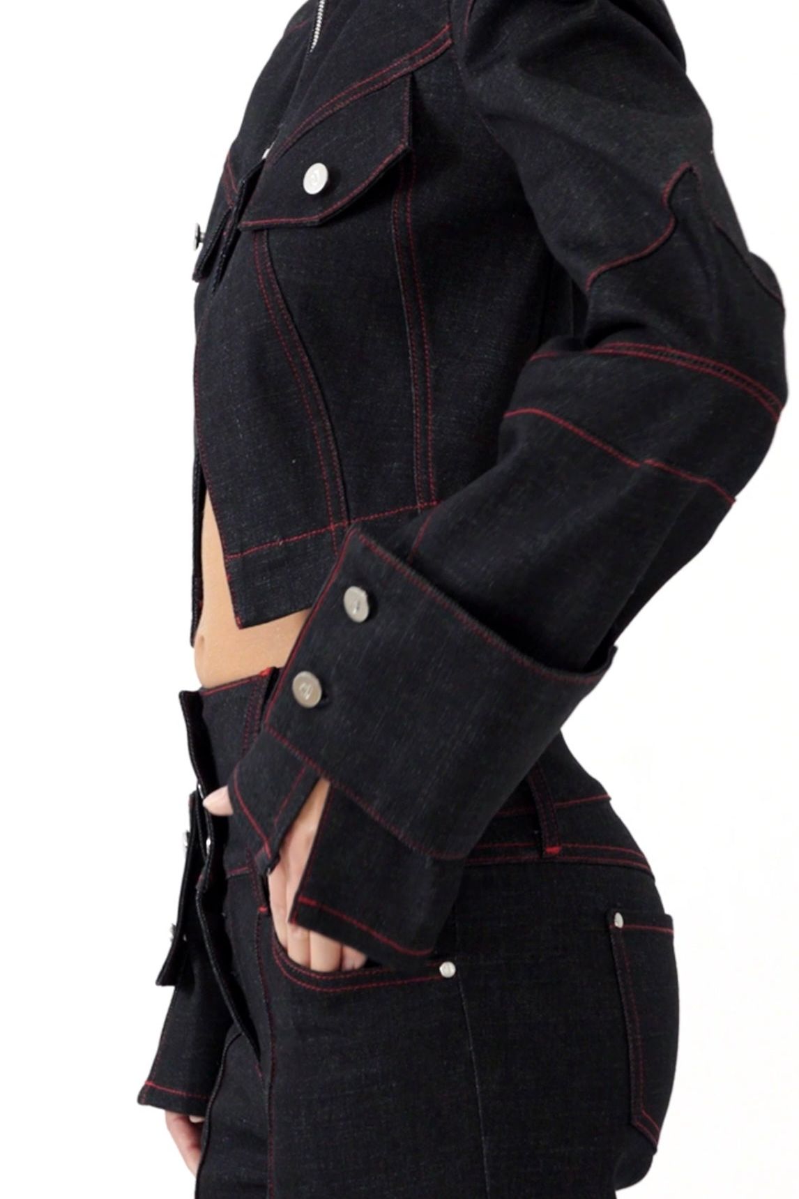 Davidson Cropped Denim Jacket