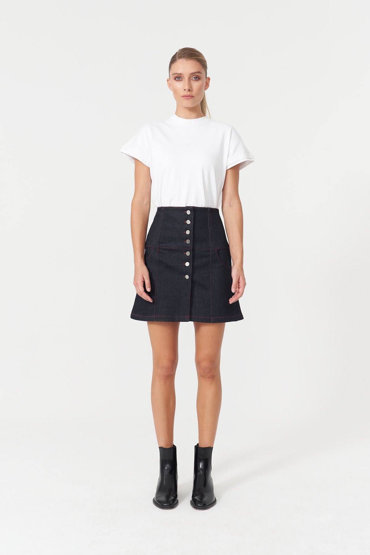 Jendue Oversized Basic Gray T-Shirt