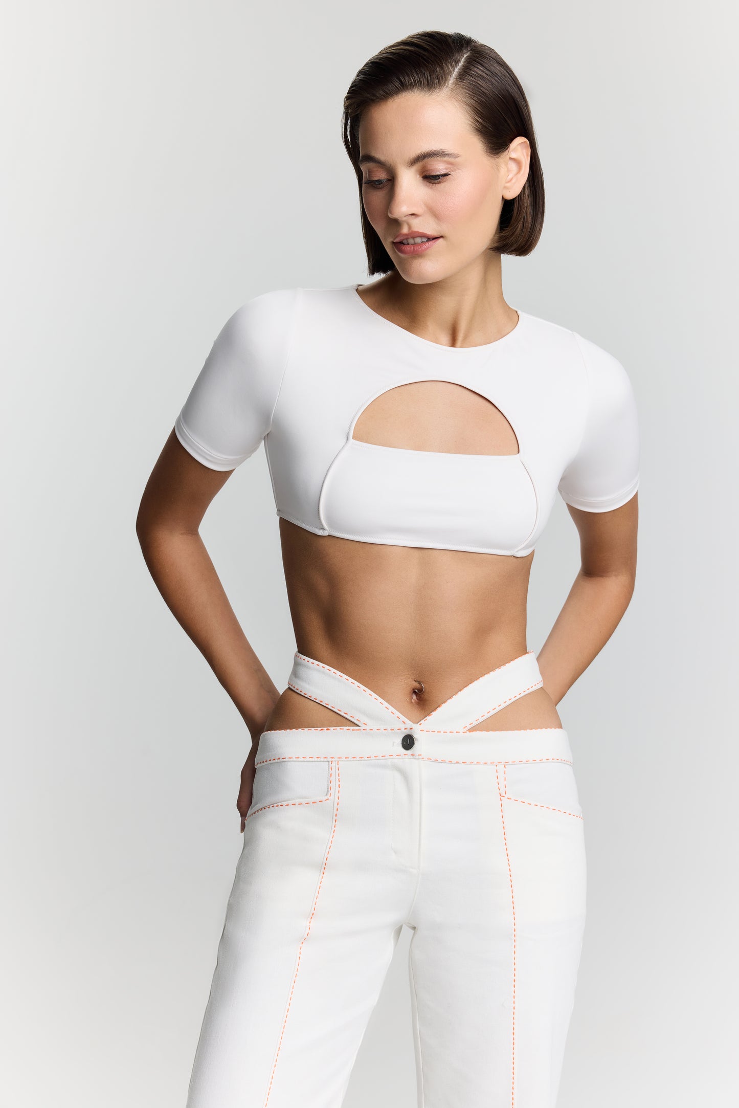RONNY WHITE JERSEY CROP