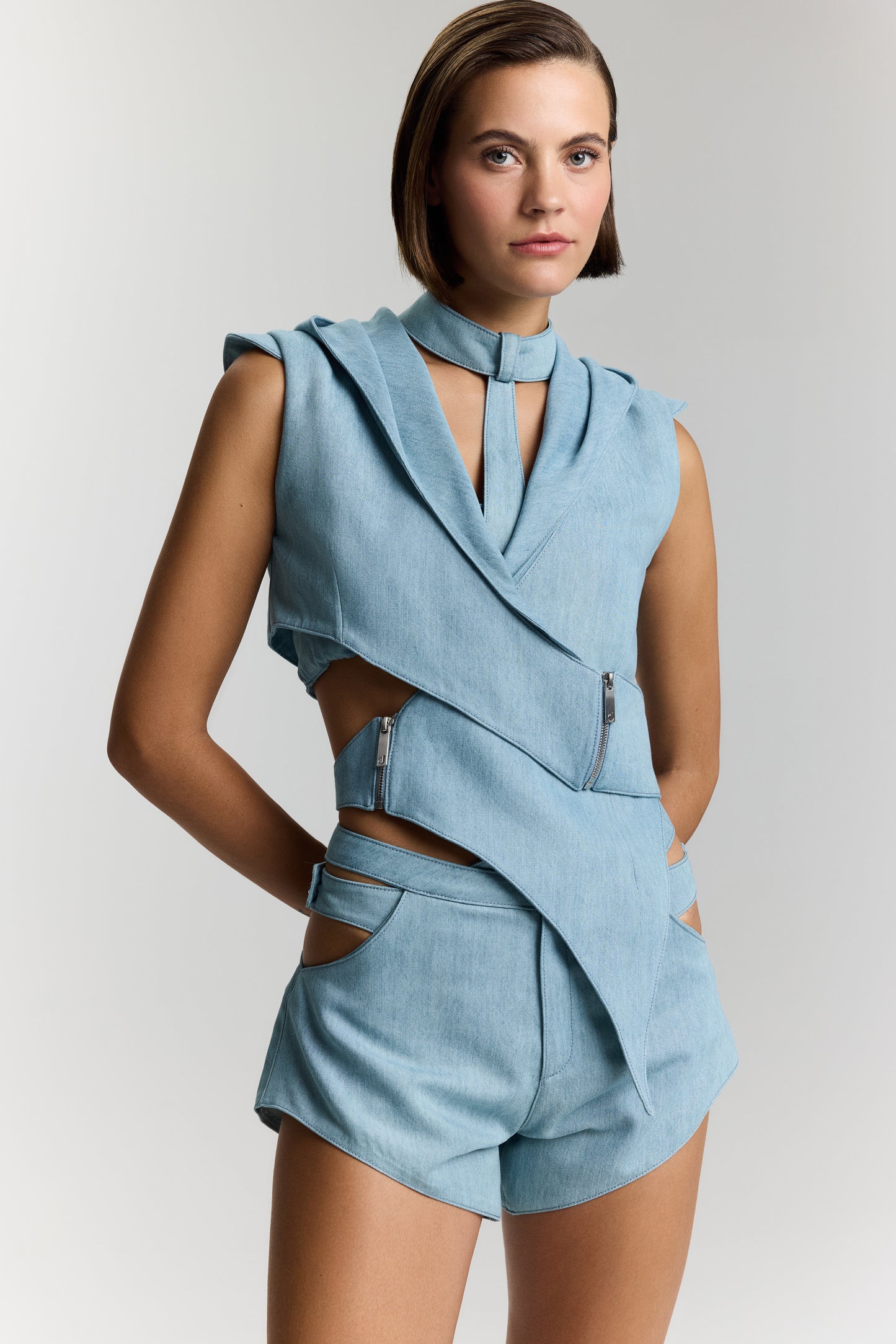 BELINDA DENIM VEST PR JACKET