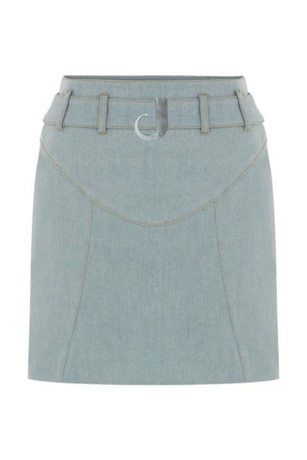 MONTE J LOGO BELTED SKIRT