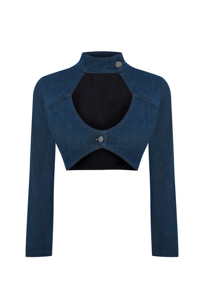 WHISPERS OF DENIM CROP