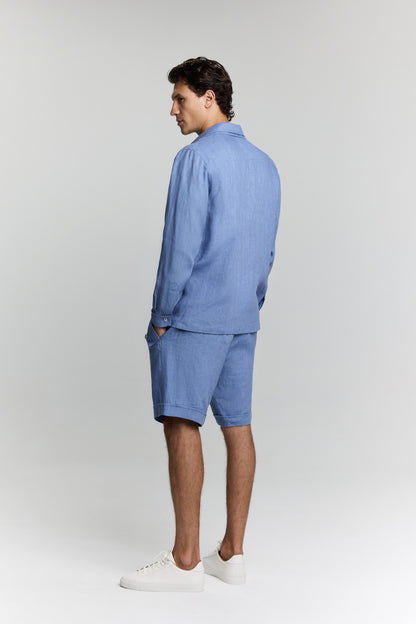 LUCIA MEN BLUE LINEN SHIRT